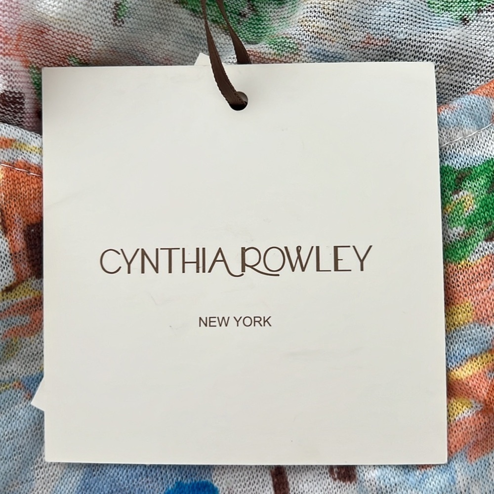 Cynthia Rowley - Greece Greek Islands Print 100% Linen Shirt - Size M - Picture 5 of 5